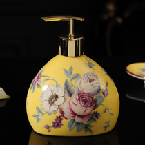 American hipster ceramic hand sanitizer bottle Chinese hotel bathroom home shampoo shower gel press bottle