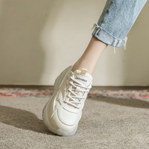 CKCHERMANK Old daddy shoes 2022 spring new 100 hitch women shoes thick bottom little white shoes sports casual shoes