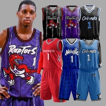 McGrady Jersey No. 1 Retro Raptors Carter No. 15 Magic retro Rockets basketball suit suit mens custom DIY