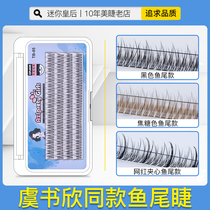 AzipretyGirls fish tail type grafting eyelash with a single tuff of sensuo Mao Yu Shuxin The same false eyelashes