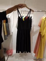 Korea Dongdaemun direct mail discount JUJU ladies fashion suspender hem dress