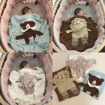 Seven-color flower baby elephant blanket Baby blanket Spring and summer baby air conditioning quilt blanket Newborn knitted blanket cotton