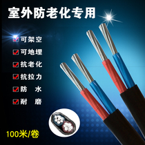  National standard wire 2 5 4 6 10 16 25 35 square overhead aluminum wire 2 strands aluminum core outdoor cable sheathed wire