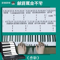 (Tmall music) portable piano keyboard practice stickers 88 keys beginner fingering practice five