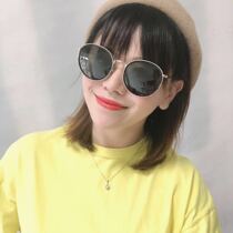 Ultra-light sunglasses women 2021 new export to South Korea single polarized anti-UV black melon seed face round sunglasses