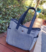 Japanese students are packed with waterproof package and large capacity canvas lunch bag bag Mommy bag bag