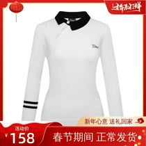 Autumn and winter golf sweater womens top knitted sweater jacket thickened warm golf clothing long-sleeved shirt