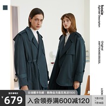 bosie home winter new windbreaker male couple asymmetrical medium-long personality casual jacket 5032L