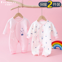 2 newborn baby clothes full moon 3-6 months baby monk clothing autumn and winter cotton cotton newborn jumpsuit men and women