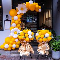 Shop Open Balloon Flower Basketball Festival Gateway Scene layout semi-arch mall atmosphere dressed up balloon chain