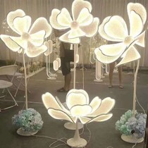 New wedding props glowing peony flower lighting background LED lamp band road guide guest area window layout