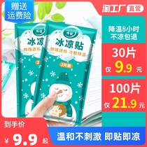 Ice Cold Sticker Summer Refreshing Refreshing Cool Sticker Students Class Military Training Anti-Heatstroke Cooling Patch Withdrawal Heat Sticker Mobile Phone Heat Dissipation Ice Sticker