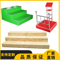 School solid wood ladder chorus bench three-story Four-story chorus step music classroom command platform stage step