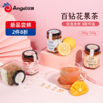 100 Diamond Flower Fruit Tea Lemon Passion Fruit Peach Oolong Honey Grapefruit Tea Honey Milk tea shop Drink seasoning 230g