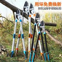 Flower scissors household pruning shears household scissors wear-resistant long handle large opening high-branch Fruit tree pruning branches