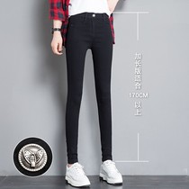 Long pants women tall super long waist spring and autumn fashion 2021 New pencil black leggings outside wear