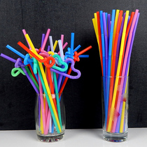 Disposable straw color single packaging art can shape bending beverage juice food grade environmental degradation