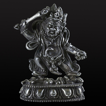 Pure silver horse head Ming King small Buddha statue Tibetan Buddhism Tantric silver Buddha statue King Kong portable Buddha statue ornaments