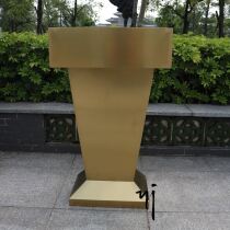 Stainless steel lecture desk Reception desk School welcome small reception desk Property creative custom hotel