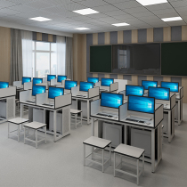 School computer desk training computer room screen partition desk and chair microcomputer cloud classroom driving school desktop English test table