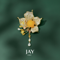 JAY flower brooch 2021 New Tide coat suit pin accessories autumn and winter corsage high-end women exquisite