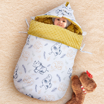 Cotton Zhi autumn and winter newborn baby sleeping bag quilt out baby cotton anti-shock kick thick bag