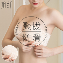 Underwear women strapless small chest gathered non-slip beauty back summer invisible bra paste bandeau wrapped chest thin section anti-light