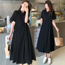 Maternity summer dress Short sleeve suit Maternity dress Summer thin long summer maternity dress Fairy nursing dress