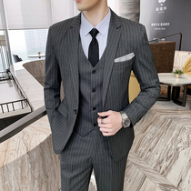 Mens casual suit suit suit Korean fashion business dress slim groom suit jacket groomsman wedding dress