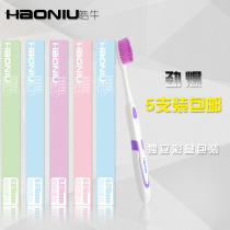 5 pcs 10 pcs 20 pcs HAONIU toothbrush Adult toothbrush independent color box packaging simple candy color