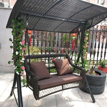 Outdoor swing hanging chair seat Outdoor adult chair hanging basket Indoor leisure courtyard Garden swing Retro American