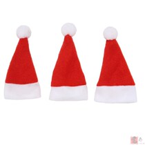 New creative Christmas festival tableware flannel Christmas cap 6x14cm Christmas hat knife and fork set