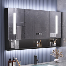 Smart bathroom mirror cabinet hanging wall type with backlight anti-fog bathroom mirror shelf separate storage cabinet