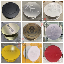 Modern minimalist round large door pull handle solid wood door handle black eg no frame glass door handle custom logo