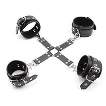 Sex toys sm torture equipment adult toy cross buckle hands and feet back cuffs tied handcuffs and foot cuffs are shared by men and women