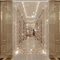 Crystal bead curtain partition curtain living room porch toilet screen hanging curtain household curtain decoration new non-perforated curtain