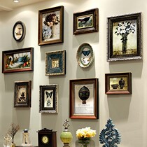 American photo frame Photo Wall home decoration wall high-grade photo frame hanging wall retro solid wood photo frame wedding gift