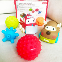 American infantino Baby Tino Soft Glue Car Baby Hand Grab Ball Baby Toys Texture Ball Perceptual Ball