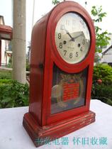 80s Qingdao production horse brand red dome double Phoenix double happiness old table clock nostalgic collection of old watches