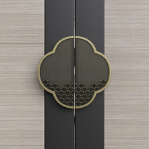 Chinese door handle antique copper lucky star creative handrail whole house custom cabinet door push pull solid wooden door handle handle
