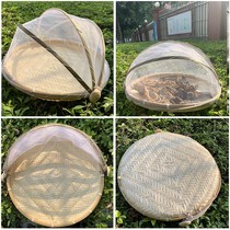 Dry fish-drying anti-fly net household vegetable artifact drying dry goods fishing net cage net bag cover sun-longan meat food