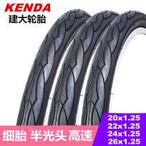 KENDA KENDA tire 20 22 24 26 inch x1 25 bicycle thin tire half bald low resistance inner and outer tire belt