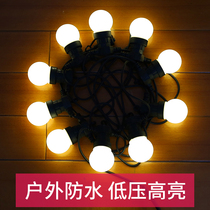 led outdoor waterproof outdoor color lights flashing lights string lights full of stars wedding decoration ball bulb light string hanging tree lights