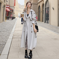 Rsemnia Korean version of the windbreaker womens long 2021 Autumn New British style temperament loose slim Joker coat