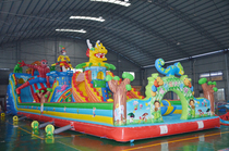 Large outdoor inflatable castle slide playground air trampoline square night market amusement equipment air cushion toys
