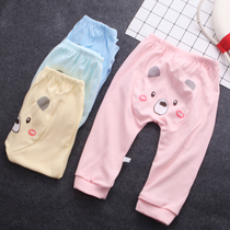 Baby Autumn Clothing Baby Pure Cotton Large Pp Pants 0-1-2-3-4-5 Year Old Baby Autumn Pants Mid children Fall long pants