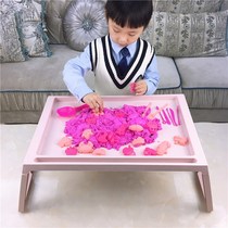 Childrens small plastic building block table educational toy game table baby sand table kindergarten early education table toy table
