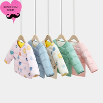 Childrens down jacket liner 2021 winter 1 girl boy 3 children cartoon light and warm white duck down jacket