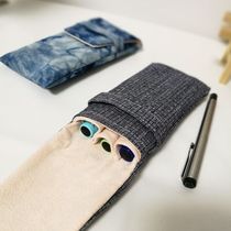 China Wind-three-load pen sleeve pen protective sleeve Multi-support pen bag porous pen protection bag suede cloth