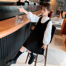 Girl dress set autumn 2021 New Korean version of foreign style spring and autumn girls in big children skirt two sets